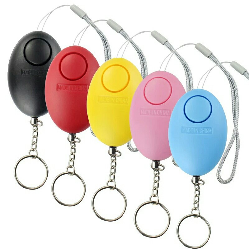 Youki new arrival self defense keychain women Keychain with alarm and light heart shape plastic keychains wholesales