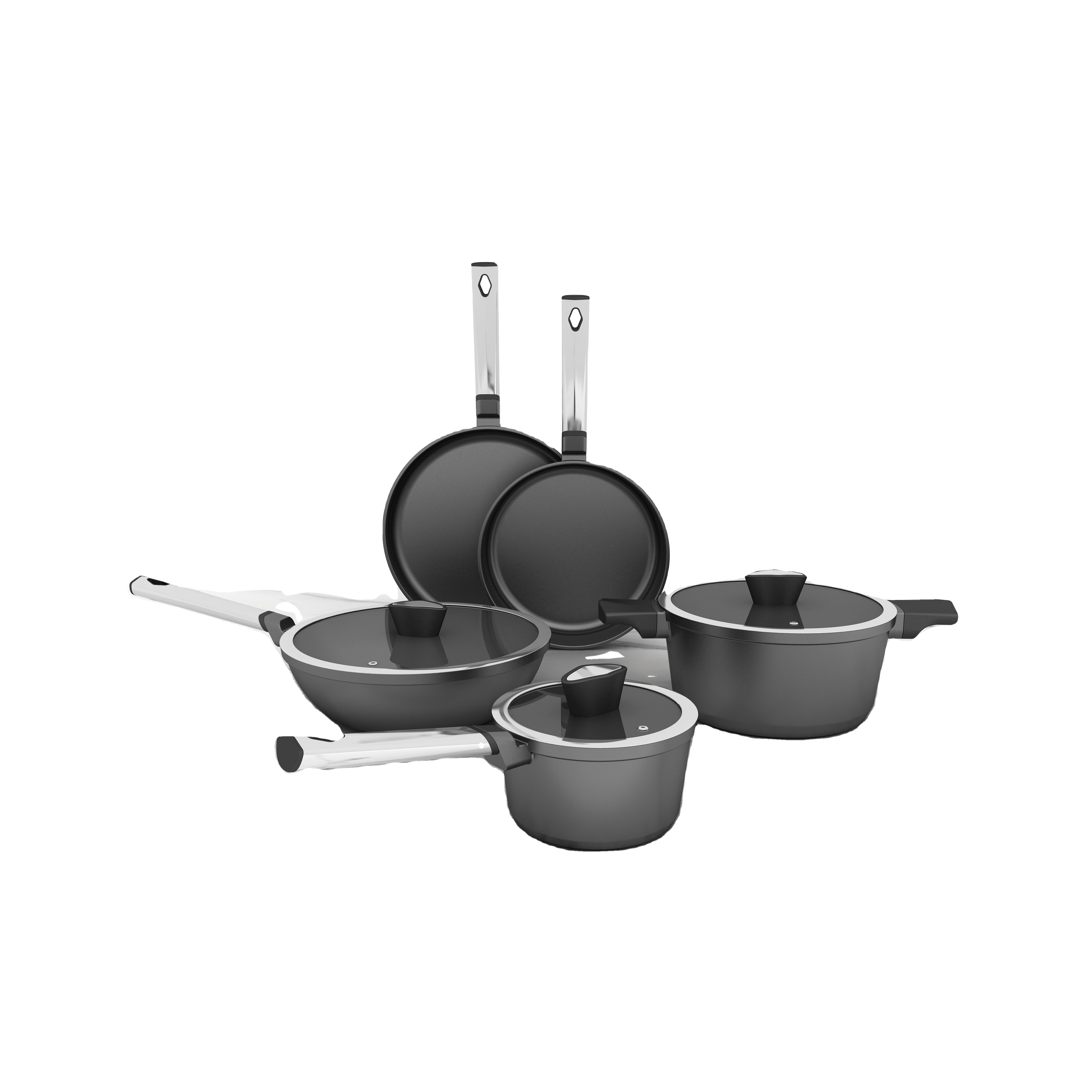 2023 new design cookware sets high quality non-stick die cast aluminum kitchen pot household utensils