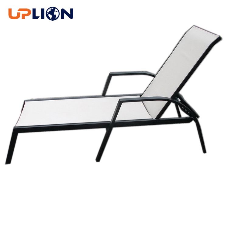 Uplion Height Adjust Stackable Outdoor Hotel Sling Chair Sunbed
