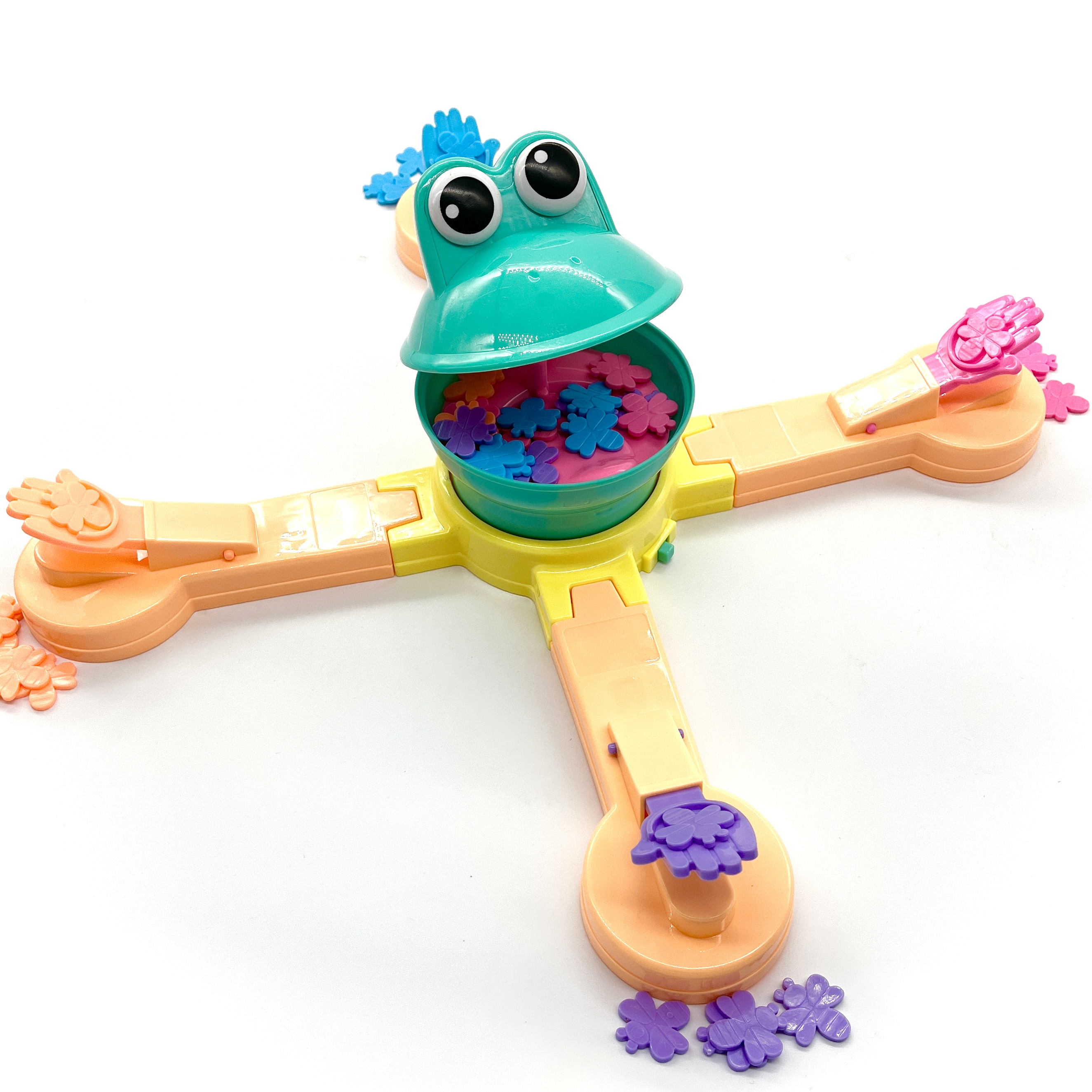 Eco-friendly Smooth Frog Simple Home Educational Toy Cartoon Gift Desktop Game Inter Action Family Kids Children Funny Feed Frog