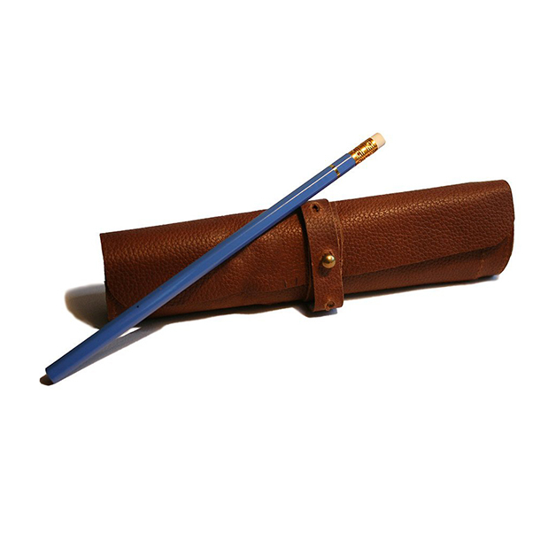 Brown Elegant PU Leather Roll Pencil Pouch/bag/case Top Grade Pure or Office for Children Bag Schools & Offices /