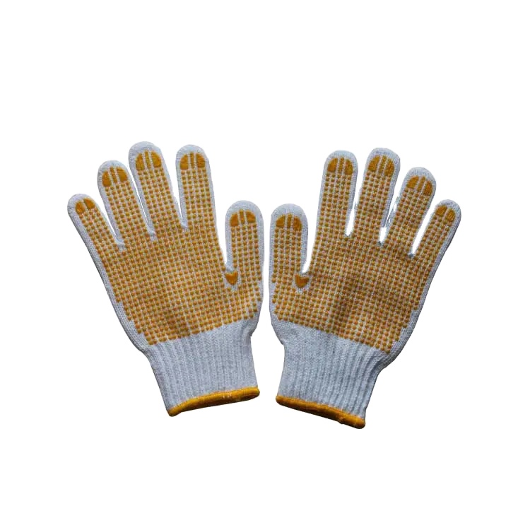 Professional China Factory Safety Esd Pvc Dotted Glove Cotton Knitted Gloves