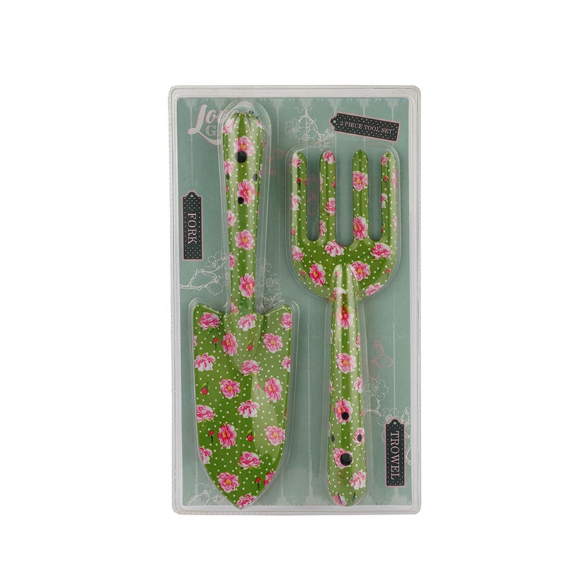 New Creative Iron Lady's Floral Printed 2 pcs Gardening Hand Tools gardening tools gift sets, Garden Tools