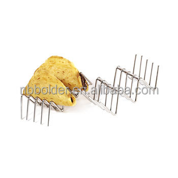 Stainless steel wire Mexcian food taco holder rack kitchen buffet accessory