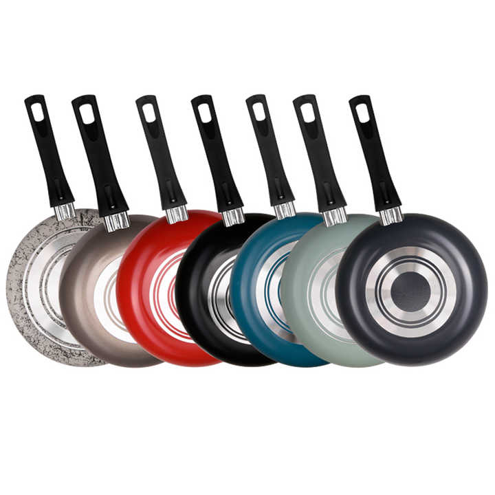 Customized Logo Aluminum Non Stick Frying Pan Cooking Pots Sets Nonstick Cookware Roller Painting Non-stick Pan