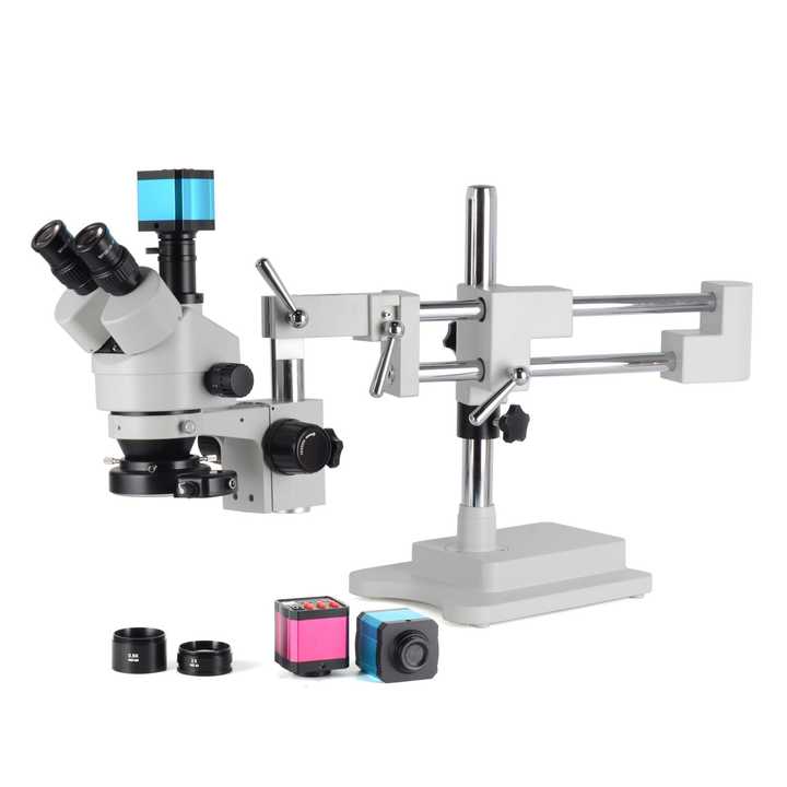 3.5X-90X Trinocular 14MP Full HD 1080P 30FPS HDMI-compatible Industry Digital Microscope Camera, Mobile phone repair Microscope